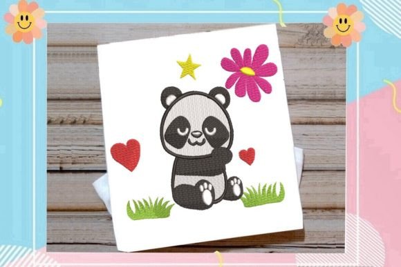 Adorable Panda Embroidery