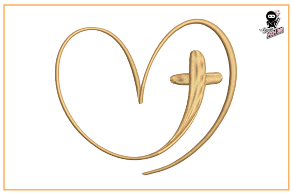 Christian Cross Logo Embroidery