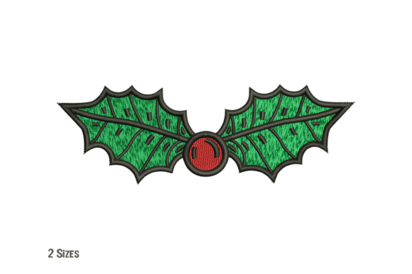 Christmas Leaves Embroidery Design