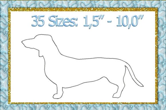 Dachshund Outline Embroidery Design