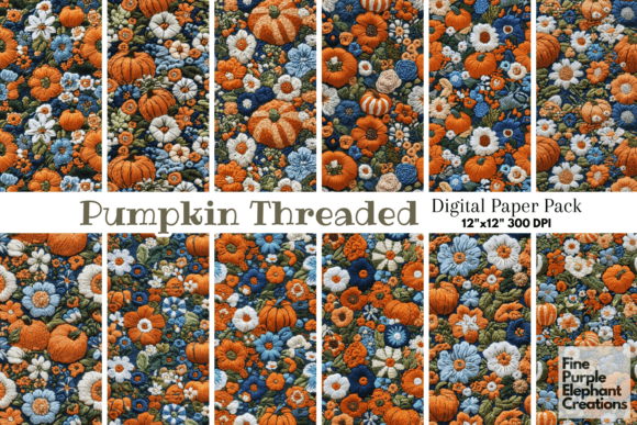 Fall Pumpkin Embroidery Thanksgiving JPG