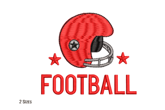 Football Helmet Embroidery Design