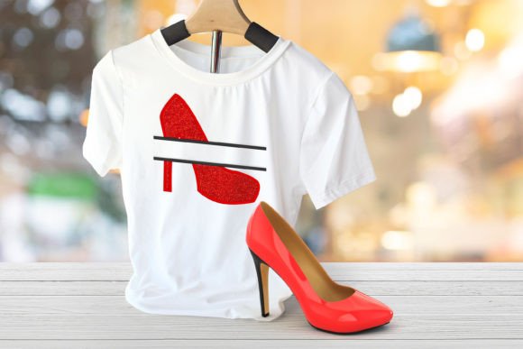 High Heel Pump Split Applique Embroidery