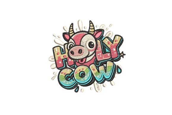 Holy Cow 2 Embroidery Design