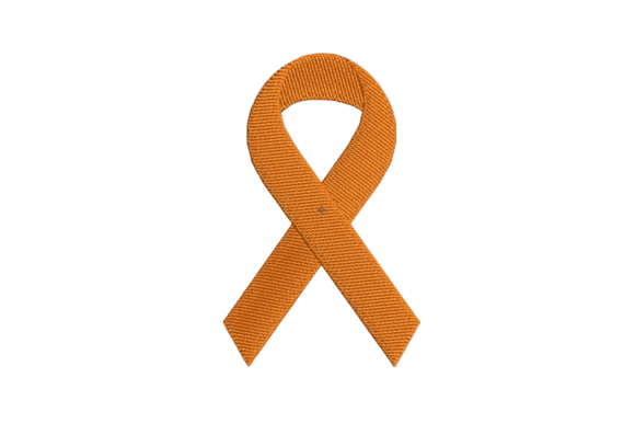 Kidney Cancer Ribbon Embroidery Design