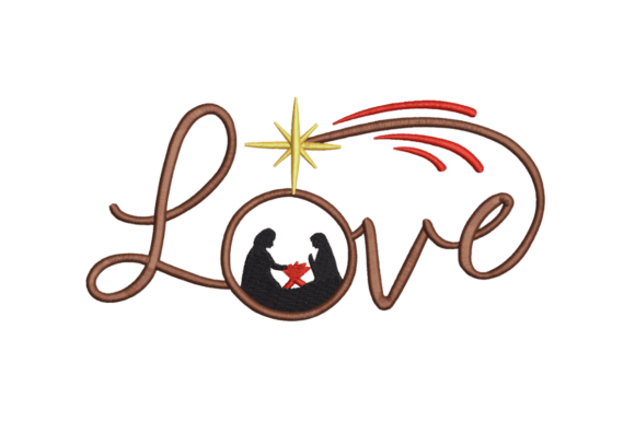 Love Nativity Embroidery Design