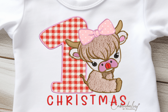 My 1st Christmas Embroidery Applique