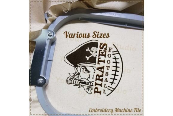 Pirates Football Embroidery Design