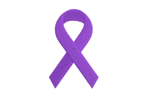 Testicular Cancer Ribbon Embroidery